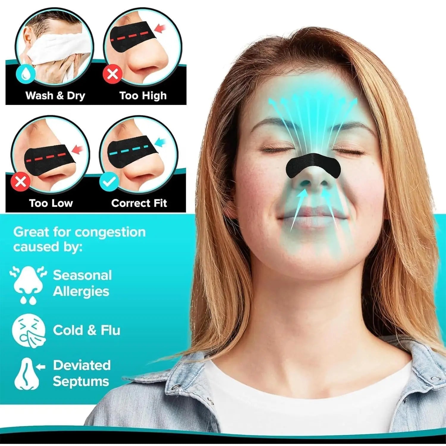 Eclipse Nasal Strips — Open-Airway Breathing Strips (30-Pack)